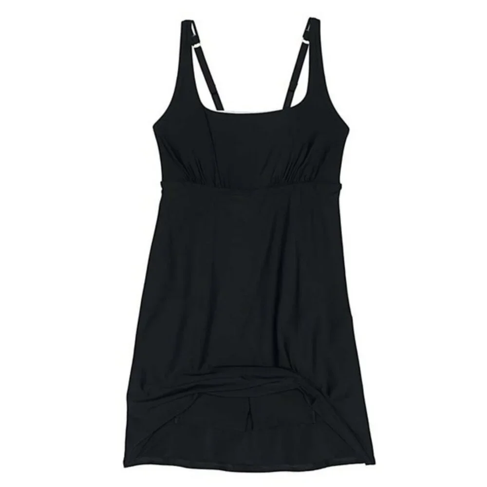 Lands end square neck swim dress dresskini size 6